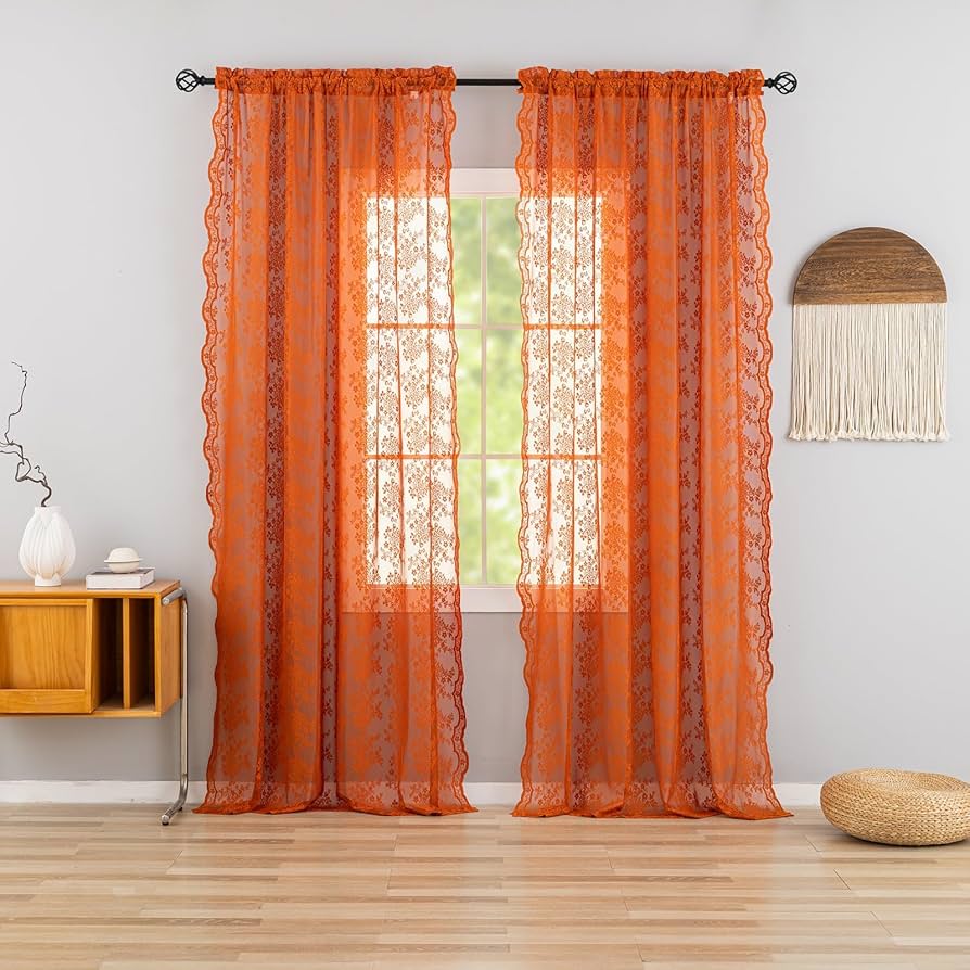 An application scenario or product detail of burnt orange drapes - Image 14