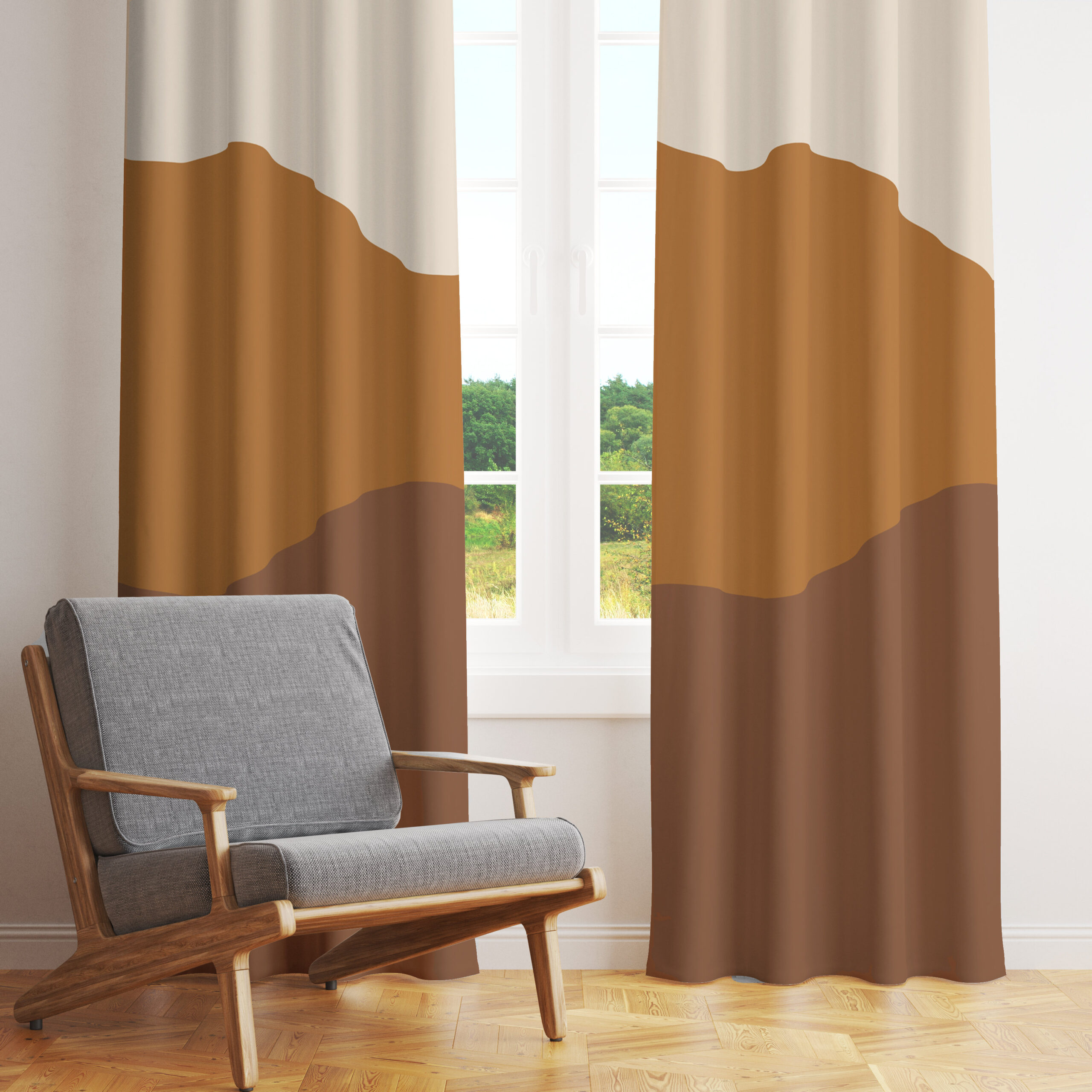 An application scenario or product detail of burnt orange drapes - Image 15