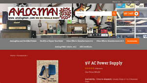 Analog Man - 9V AC Power Supply