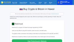 Screenshot of 9 Exchanges to Buy Crypto & Bitcoin in Hawaii (2025)