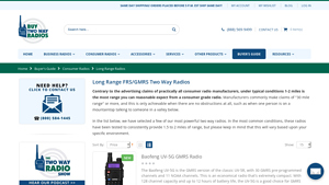 Baofeng - UV-5G GMRS Radio
