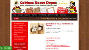 Blum - Hidden Hinge for Frameless Cabinet