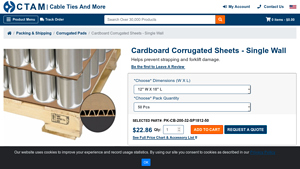 Cable Ties and More - Single Wall Corrugated Sheets