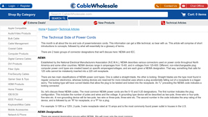CableWholesale - Power Cords & Connectors