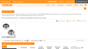 Timken - Corrosion-Resistant Stainless Steel Ball Bearing Inserts