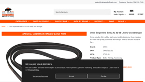 OMIX - Serpentine Belt 2.4L