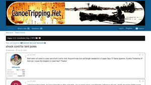 Canoe Tripping - Essential Shock Cord for Tent Poles
