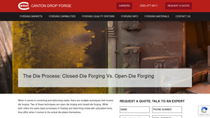 Canton Drop Forge - Open Die Forging