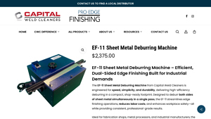 Capital Weld Cleaners - EF-11 Sheet Metal Deburring Machine
