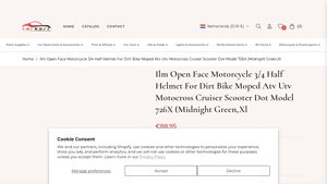 Ilm - Open Face Motorcycle Helmet 726X