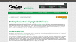 Carr Lane - Spring-Loaded Mechanisms