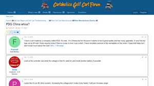 Cartaholics - PDG Golf Cart