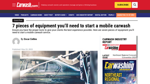 CarWash - Essential Equipment
