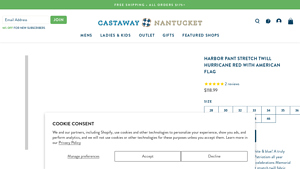 Castaway Clothing - Harbor Pant Stretch Twill