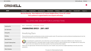 Caswell Plating - Anodizing Dyes