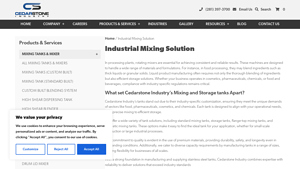 Cedarstone Industry - Industrial Mixing Tanks & Mixers