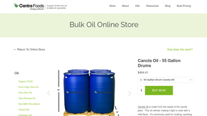 Centra Foods - Canola Oil in 55 Gallon Drums