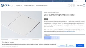 Ceramic PCB - Laser-Cut Alumina Substrates