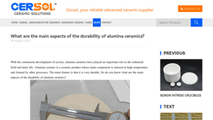 Ceramic Solutions - Alumina Ceramics
