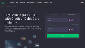 Screenshot of Buy Celsius (CEL) ETH with Credit or Debit Card Instantly