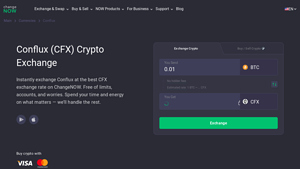 Screenshot of Exchange CFX at the best price - Conflux - ChangeNOW