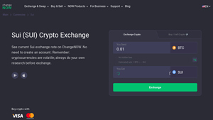 Screenshot of Exchange SUI at the current rate | Buy & Sell Sui - ChangeNOW