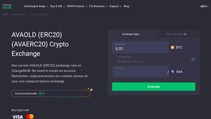 Screenshot of Exchange AVA at the best price | Buy & Sell AVAOLD (ERC20)