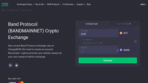 Screenshot of Exchange BAND at the best price | Buy & Sell Band Protocol