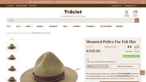 Traclet - Mounted Police Fur Felt Hat