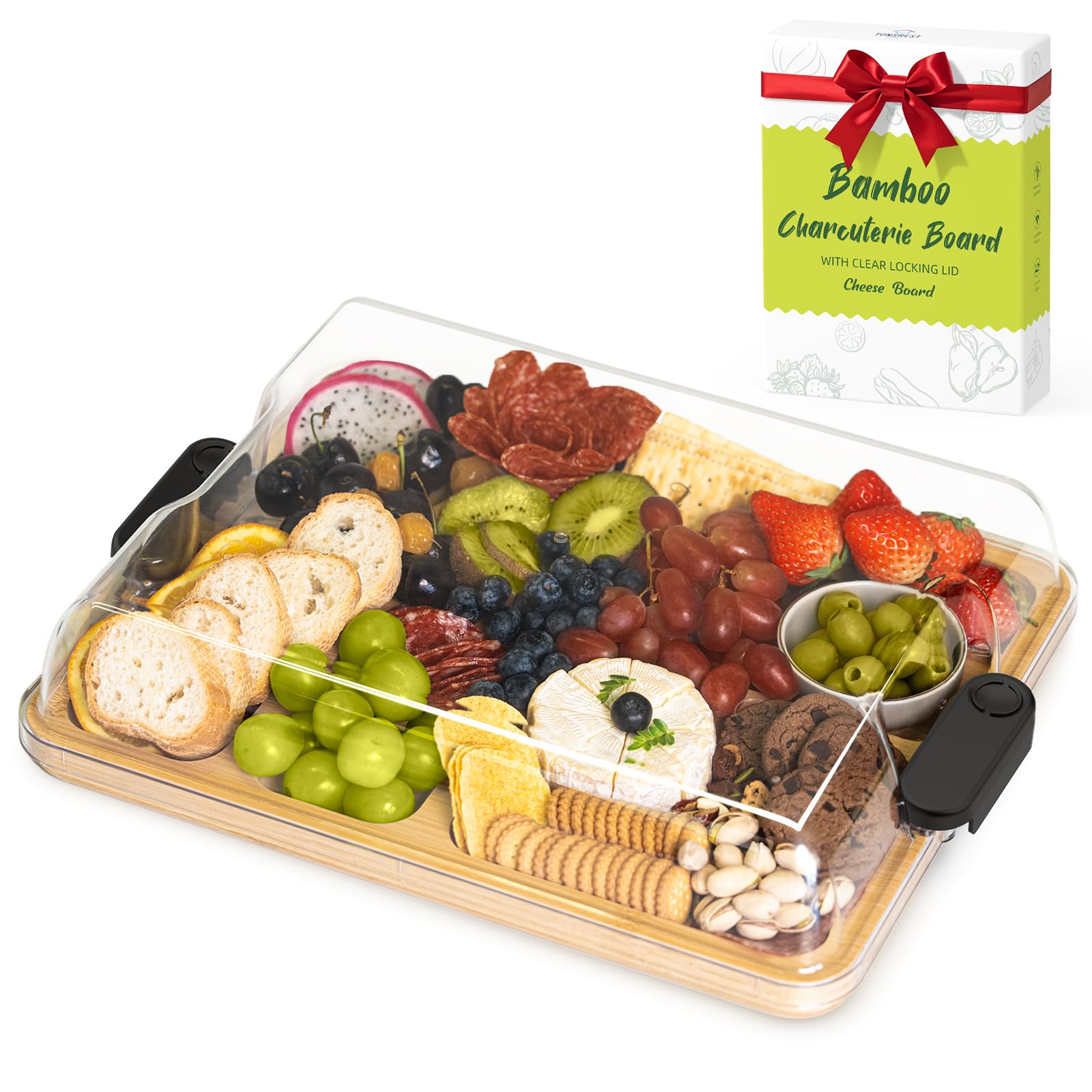 An application scenario or product detail of charcuterie board with lid - Image 6