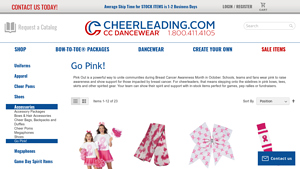 Cheerleading.com - Go Pink Cheer Gear