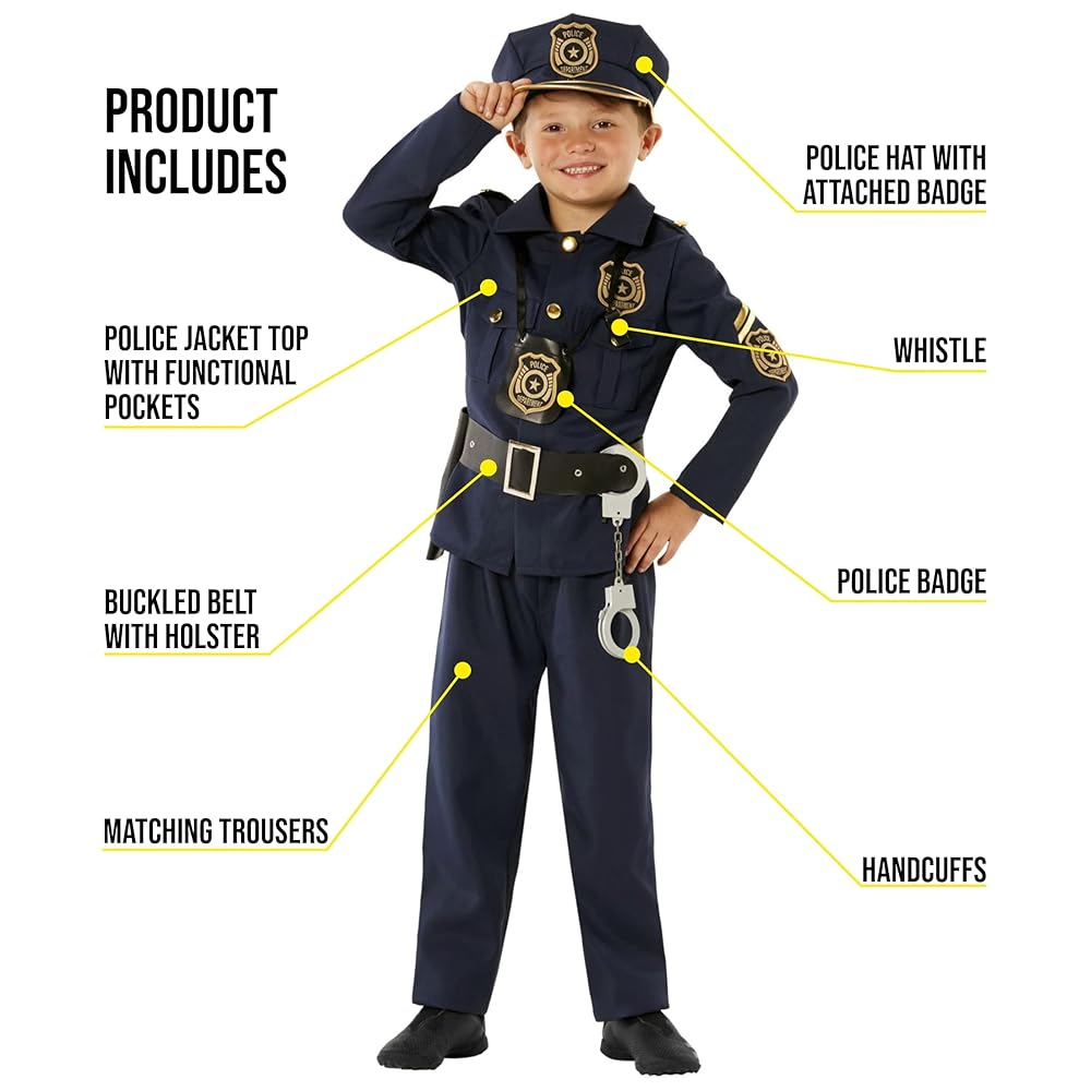 An application scenario or product detail of childrens policeman outfit - Image 14