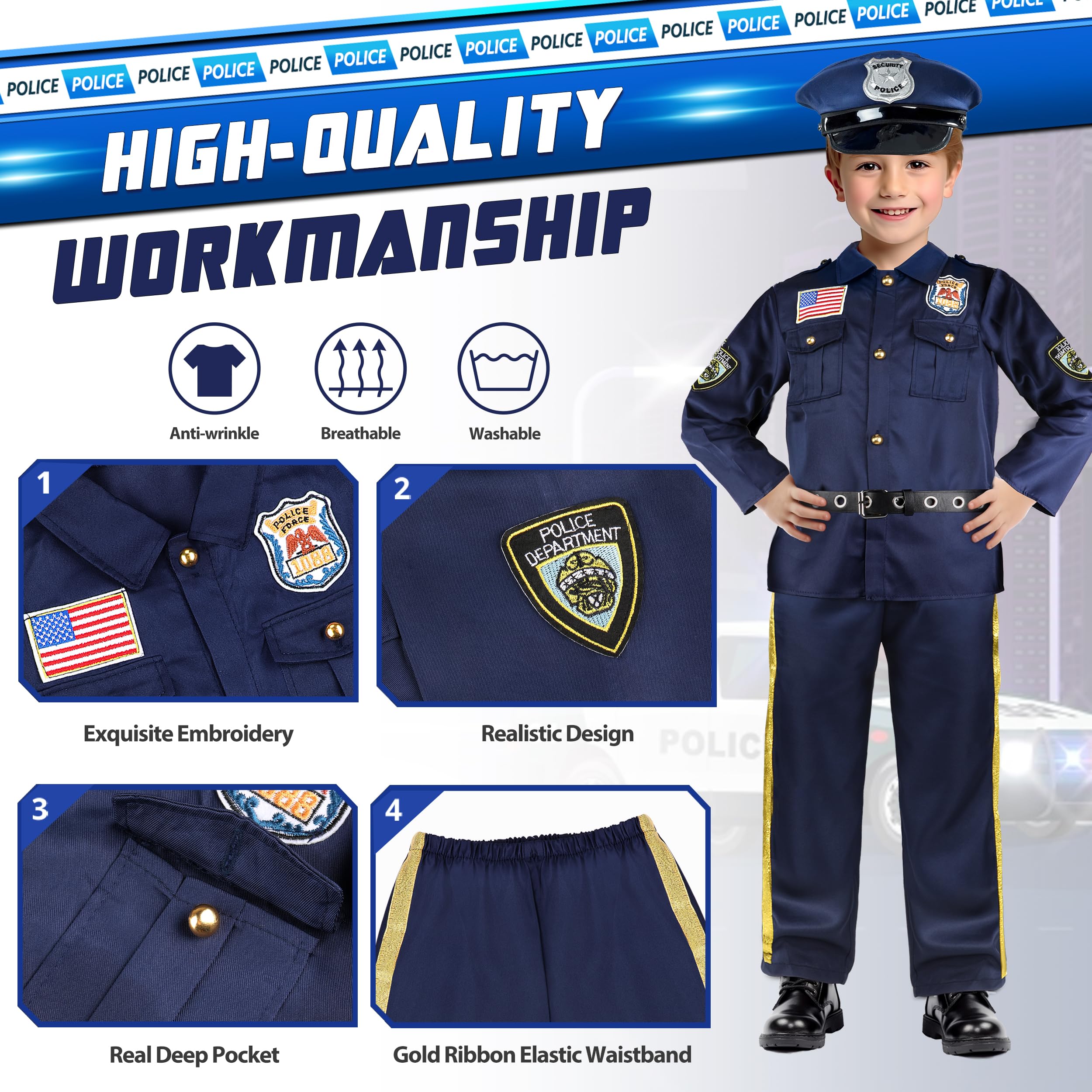 An application scenario or product detail of childrens policeman outfit - Image 16
