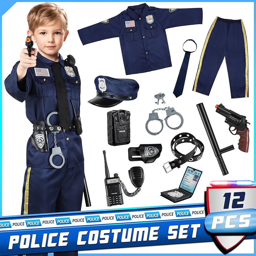 An application scenario or product detail of childrens policeman outfit - Image 20