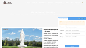 China Marbles - Hand-Carved Virgin Mary Statue