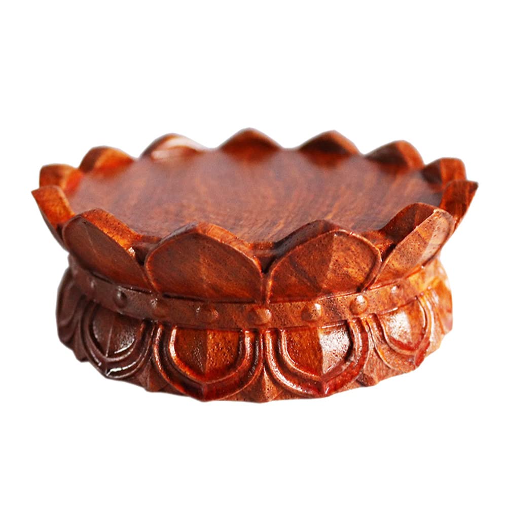 An application scenario or product detail of chinese round wooden carving lotus - Image 8