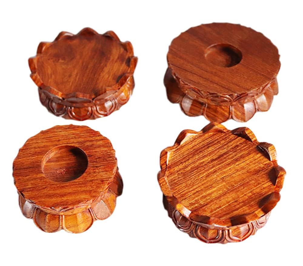 An application scenario or product detail of chinese round wooden carving lotus - Image 17