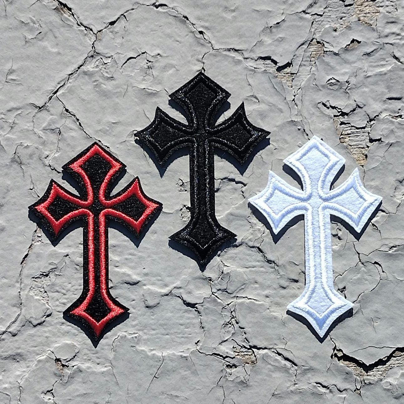 An application scenario or product detail of chrome heart cross stickers - Image 2