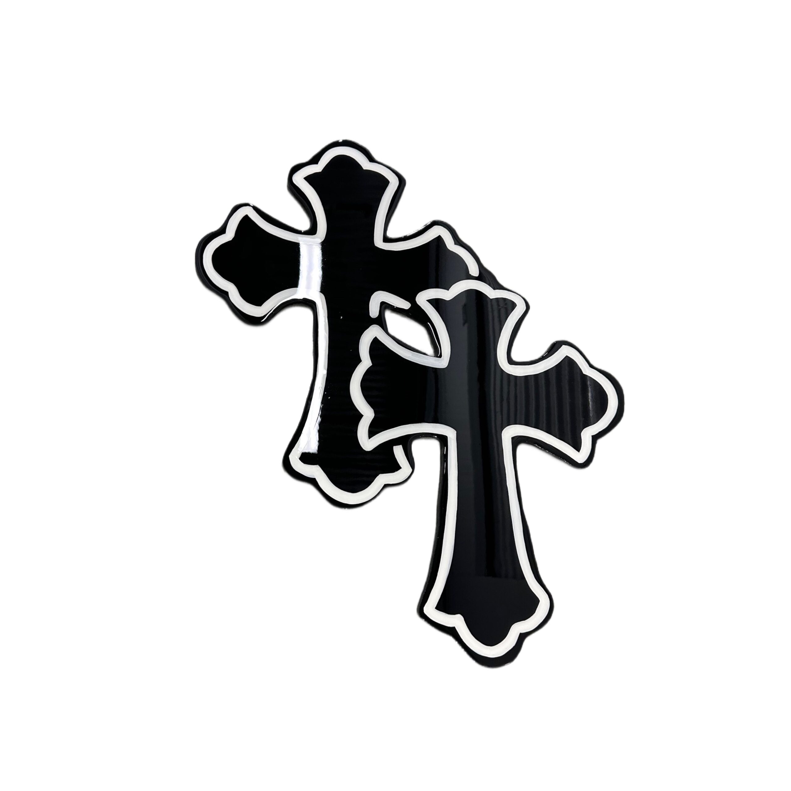 An application scenario or product detail of chrome heart cross stickers - Image 11