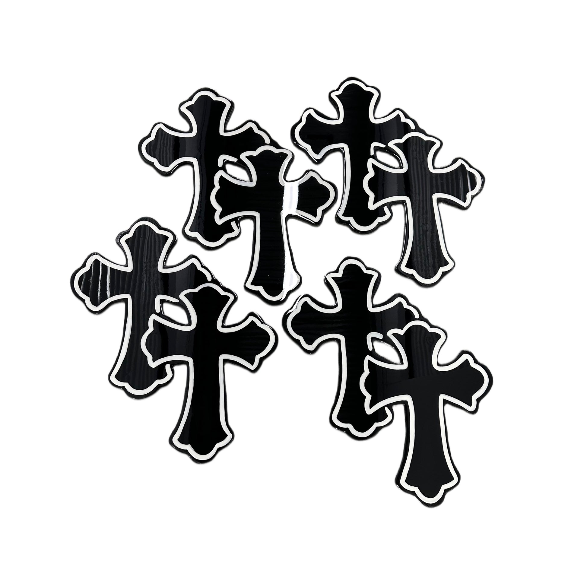 An application scenario or product detail of chrome heart cross stickers - Image 13