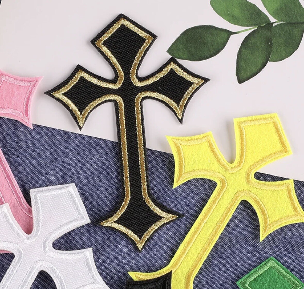 An application scenario or product detail of chrome heart cross stickers - Image 17