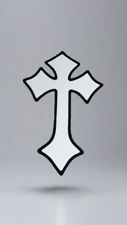 An application scenario or product detail of chrome heart cross stickers - Image 18