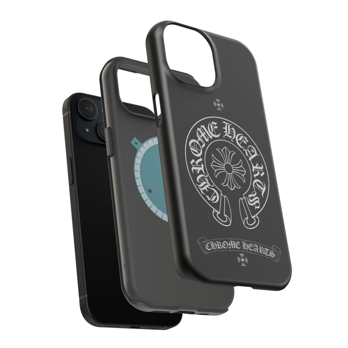 An application scenario or product detail of chrome heart phone case - Image 1