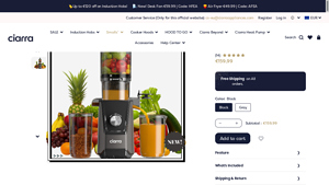 Ciarra - Compact Cold Press Juicer