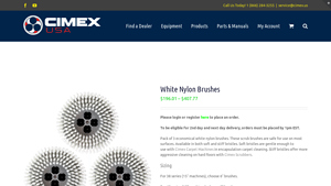 Cimex - White Nylon Brushes (3 Pack)