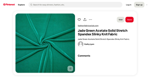 Jade Green - Acetate Stretch Slinky Knit Fabric