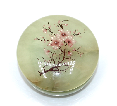 An application scenario or product detail of classic vintage cherry blossom trinket box square - Image 2