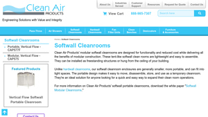 Clean Air Products - Modular Softwall Cleanrooms