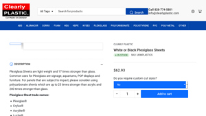 Clearly Plastic - White or Black Plexiglass Sheets
