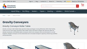 Cleveland Equipment - Gravity Roller Conveyor Tables